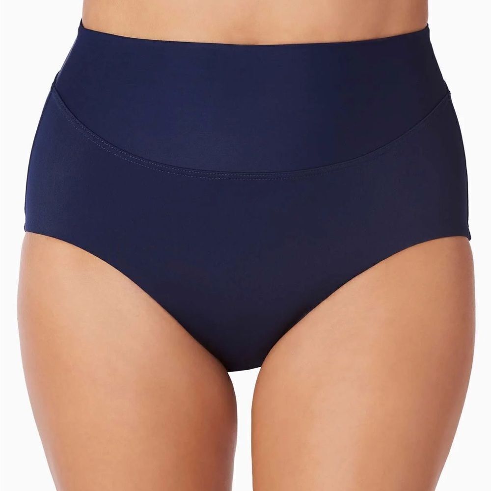 Amoressa by Miracle Suit Swim Wear Martini New Moon Blue High Waisted‎ 10